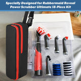 Homakover Carrying Case Compatible with Rubbermaid Reveal Power Scrubber Ultimate Kit, Waterproof Storage Bag for Scrub Brush Cleaner, Adjustable Storage Holder with Pocket for Accessories