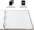 3 Ring Binder, A4 Fabric Cover Round Ring Durable Binder for 3-Hole Letter Size Paper, Decorative Organizer Holds 200 Sheets Letter Size 8.5&