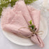 Set of 12 Linen Napkins Dusty Rose Easter Spring Cloth Napkins Washable Cotton Dinner Napkins Fringe 17"x17" for Wedding Party Bridal Baby Shower Birthday Table Decorations