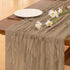Nude Brown Cheesecloth Table Runner with 50pcs Napkins