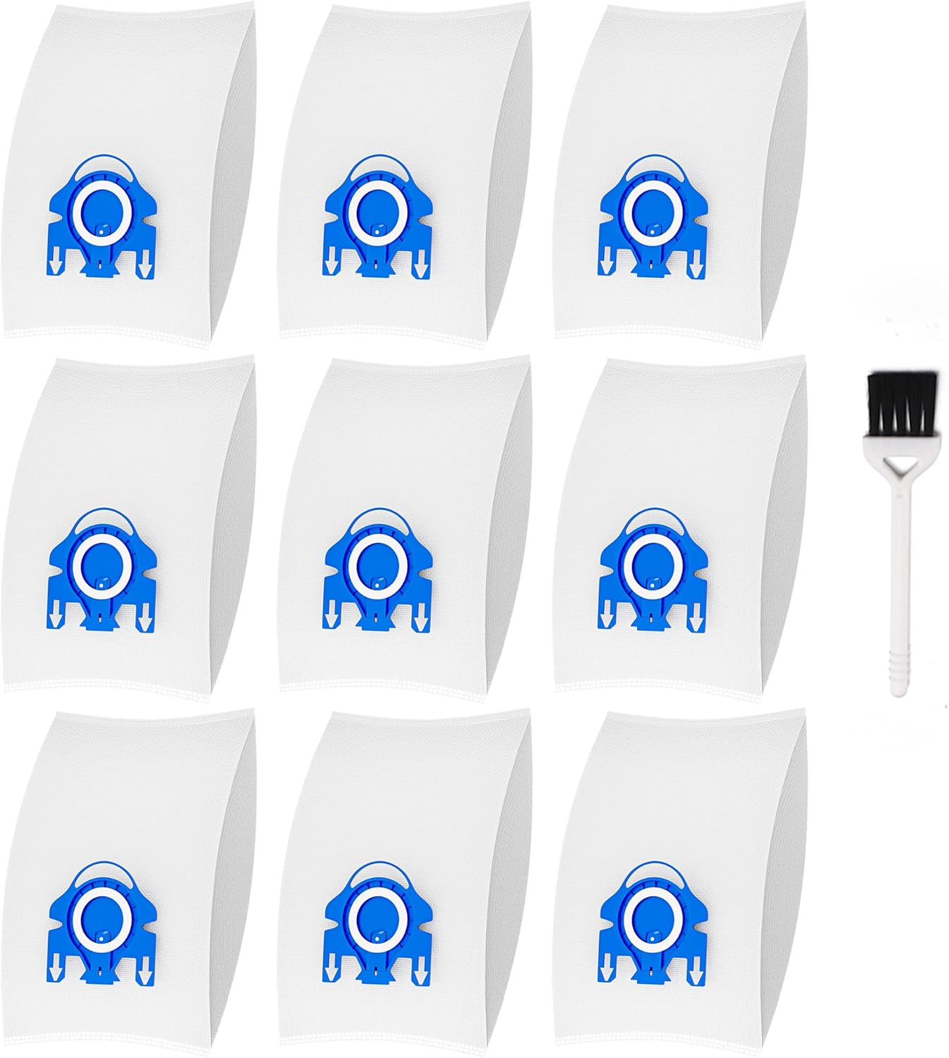 Vacuum Cleaner Bags Fit for Miele Classic C1 Complete C1 C2 C3 S227 S240 S270 S400 S2 S5 S8 Series, Include 9 Packs 3D Efficiency Airclean Bags with 3 Motor Protection Filters and 3 AirClean Filters