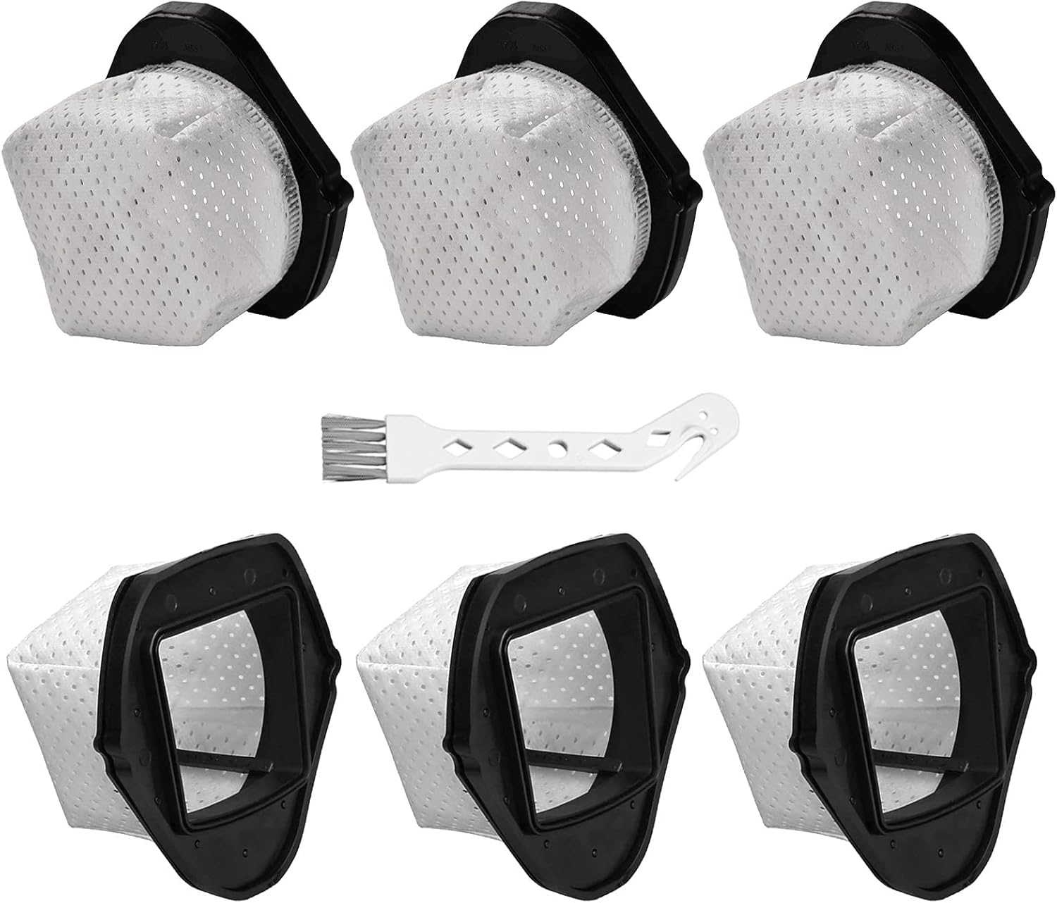 SV780 Dust Cup Filter Replacement Compatible with Shark Cordless Hand Vacuum SV75Z SV728N SV726N Directly Replaces Part # XF769, XSB726N Pack of 6 with 1 Pcs Cleaning Brush