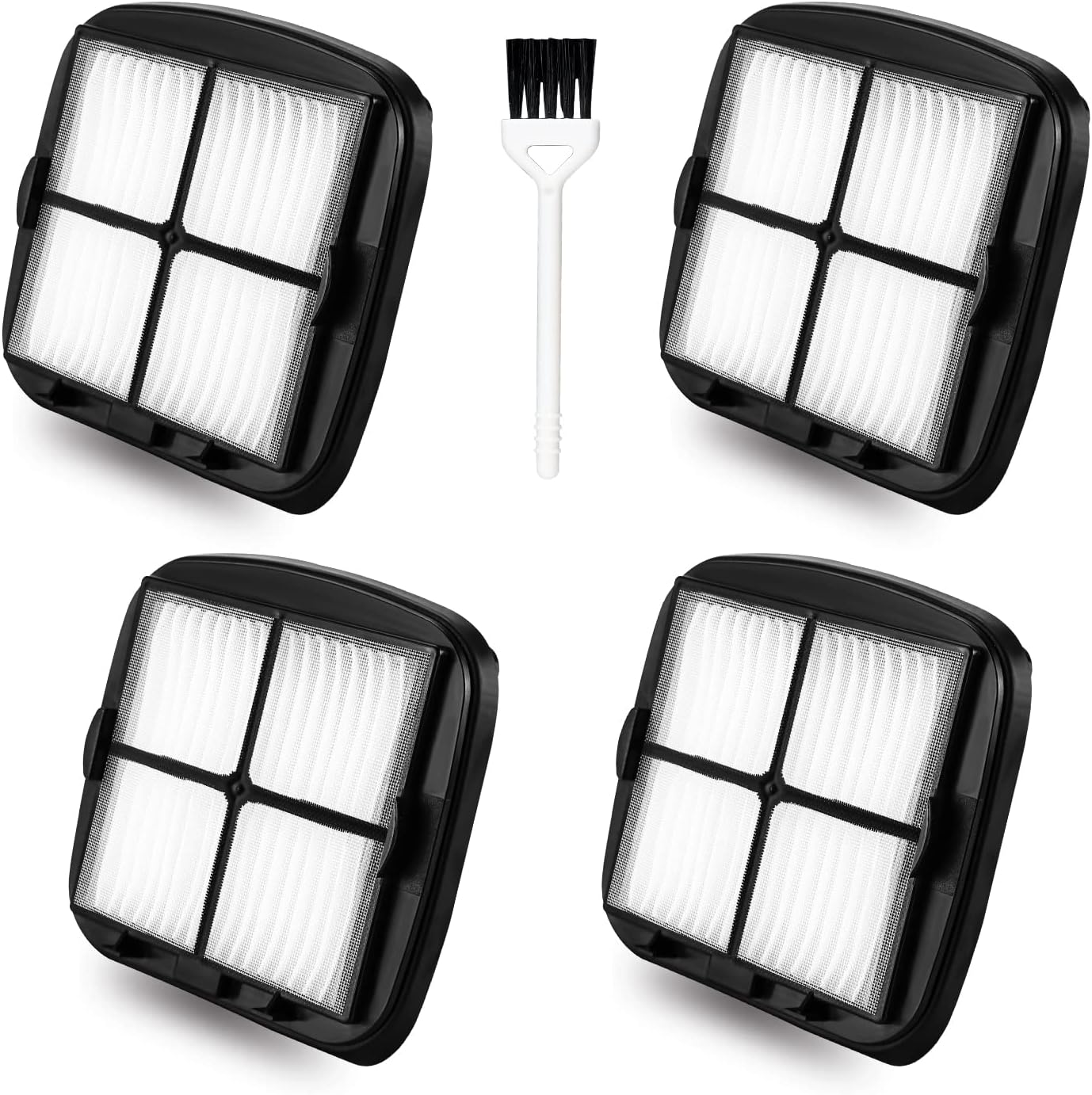 97D5 Pet Hair Eraser Filter Replacement for Bi-ssell Pet Eraser Corded Hand Vacuum 33A1B 33A1 33A1W 27K6, Replaces Part # 203-7416 203-1432 2031432, 4 Pack & 1 Brush
