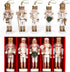 5PCS Nutcracker Christmas Decor, Wooden Nutcracker Hanging Ornaments Soldier for Christmas Tree Gift Shelves Table Decoration (5inch)