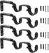 Heavy Duty Curtain Rod Brackets - Adjustable Double Rod Holders, 1 Inch (4 PCS, Black)