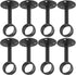 Curtain Rod Ceiling-Mount Bracket Curtain Rod Brackets Curtain Rod Holders (8 PCS, Black)