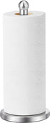 Paper Towel Holder Countertop, Paper Towel Holder with Solid Weighted Base, for Standard and Large Size Rolls (Silver)