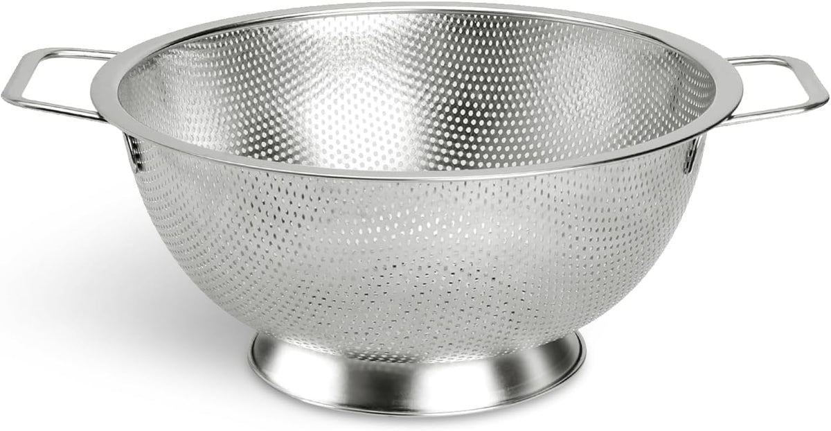 Colander Stainless Steel 3-Quart, Kitchen Strainer for Pasta, Fruits Vegetables, Dishwasher Safe