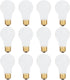 12 Pack 60 Watt A19 E26 Medium Base 130 Volt Incandescent Light Bulbs, Standard Household Bulbs for Ceiling Fan, Bedroom, Living Room