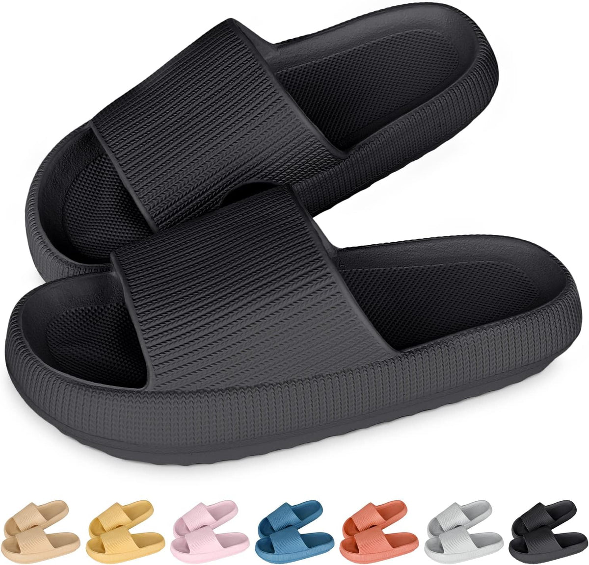 Pillow Slides Slippers for Women Men Cloud Slides Cloud Ultra-Soft Slippers Anti-Slip Open Toe House Slippers Unisex Bathroom Shower Pool Slides Comfortable Message Foam Summer Sandals Slippers