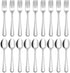 24-piece Forks and Spoons Silverware Set, Food Grade Stainless Steel Flatware Cutlery Set for Home, Kitchen and Restaurant, Mirror Polished, Dishwasher Safe
