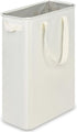 Slim Laundry Hamper with Handles, Collapsible Small Hamper for Laundry, Dirty Clothes Basket for Bedroom, Dorm and Laundry Room, 48L (12.7 Gallon) Beige
