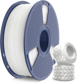 TPU 3D Printer Filament 1.75mm, Flexible 95A TPU Filament, 1KG Soft 3D Filament for Fast Printing, Dimensional Accuracy +/- 0.03mm, Fit Most FDM 3D Printers, TPU White