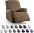 Recliner Covers, Stretch Reclining Chair Covers, Recliner Sofa Slipcovers Stripe Jacquard Recliner Couch Covers Furniture Protector Covers for Pet Kid (1 Seater, Light Coffee)