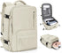 Cabin Bags for Travel, Underseat Carry on Hand Luggage Backpack for Women Airplane Approved Travel Backpack Personal Item Travel Bag 14 inch Laptop Backpack for Business Casual Work Beige