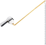 Universal Front Mount Toilet Handle Tank Flush Lever Replacement Handle with Stainless Steel Flapper Chains for Most Front Mount Toilets- Chrome Finish Toilet Handle