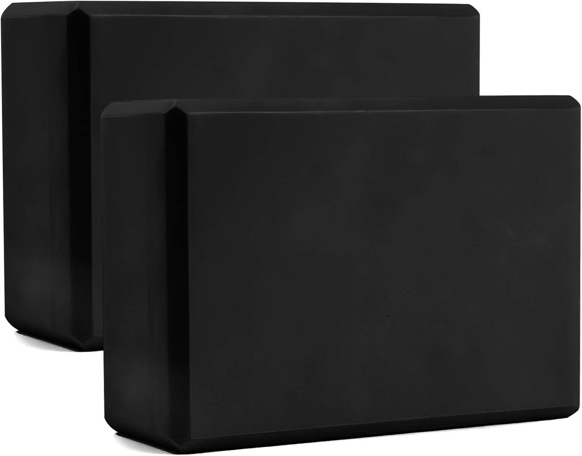 ™ Yoga Block (Set of 2) LxWxH :9"x3"x6" Supportive Latex Free EVA Foam High Density Soft Non-Slip Surface for Yoga Pilates Meditation Balance Exercise