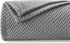 Super Soft Throw Size Blanket Grey Premium Silky Flannel Fleece Leaves Pattern Lightweight Bed Blanket All Season Use (Grey, Throw(50"x60"))