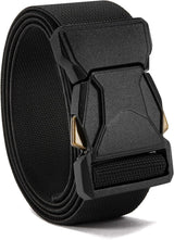 Tactical Belt Men - 1.5" Nylon Stretch Military Mens Belt - Quick Release for Work Heavy Duty