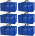 Heavy Duty Moving Bags or Storage Bag, 6 Pack – Large Moving Boxes with Backpack Straps, Zippers & Handles – Perfect for College Dorm, Traveling, Camping, Christmas Decorations
