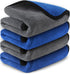 Microfiber Car Drying Towels 800GSM Thick Plush Cleaning Cloths Auto Detailing Quick Dry Wash Cloth for Interior & Exterior Lint Free, Streak Free, 40 x 40 cm, 4 Pack