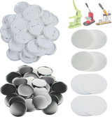 200 Sets 58mm(2.25 in) Blank Pin Back Buttons Parts for Button Maker Machine 58mm, Round Badge Making Supplies, Includes Metal Cover, Plastic Button Back Cover, Clear Film&Blank Paper