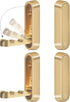 4PCS Foldable Gold Wall Hooks, Heavy Duty Zinc Alloy Folding Wall Hooks, Folding Hidden Coat Hooks Wall Mount Bathroom Foldable Towel Hooks for Hanging Clothes, Bags, Hats, Bathrobes, Keys etc (Gold)