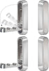4PCS Foldable Wall Hooks, Heavy Duty Zinc Alloy Folding Wall Hooks, Folding Coat Hooks Wall Mount Bathroom Foldable Towel Hooks for Hanging Clothes, Bags, Hats, Bathrobes, Keys and Kitchen (Silver)