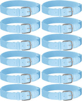 12 Pcs Baseball Belts Softball Belts Bulk for Adult and Youth Adjustable