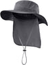 Outdoor UPF50+ Mesh Sun Hat Wide Brim Fishing Hat with Neck Flap Sun Hat for Men Women