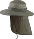 Outdoor UPF50+ Mesh Sun Hat Wide Brim Fishing Hat with Neck Flap Sun Hat for Men Women