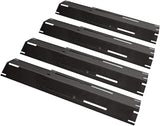 Universal Replacement Heavy Duty Adjustable Porcelain Steel Heat Plate Shield, Heat Tent, Flavorizer Bar, Burner Cover, Flame Tamer for Gas Grill, Extends from 11.75" up to 21" L, 4 Pack
