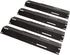 Universal Replacement Heavy Duty Adjustable Porcelain Steel Heat Plate Shield, Heat Tent, Flavorizer Bar, Burner Cover, Flame Tamer for Gas Grill, Extends from 11.75" up to 21" L, 4 Pack