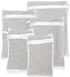 5-Piece Organic Cotton Laundry Bags with Zipper and Hanging Loop, 3 Sizes (S, M, L) Mesh Laundry Bag, Durable Cotton Mesh Laundry Bag for Delicate Underwear and Socks.