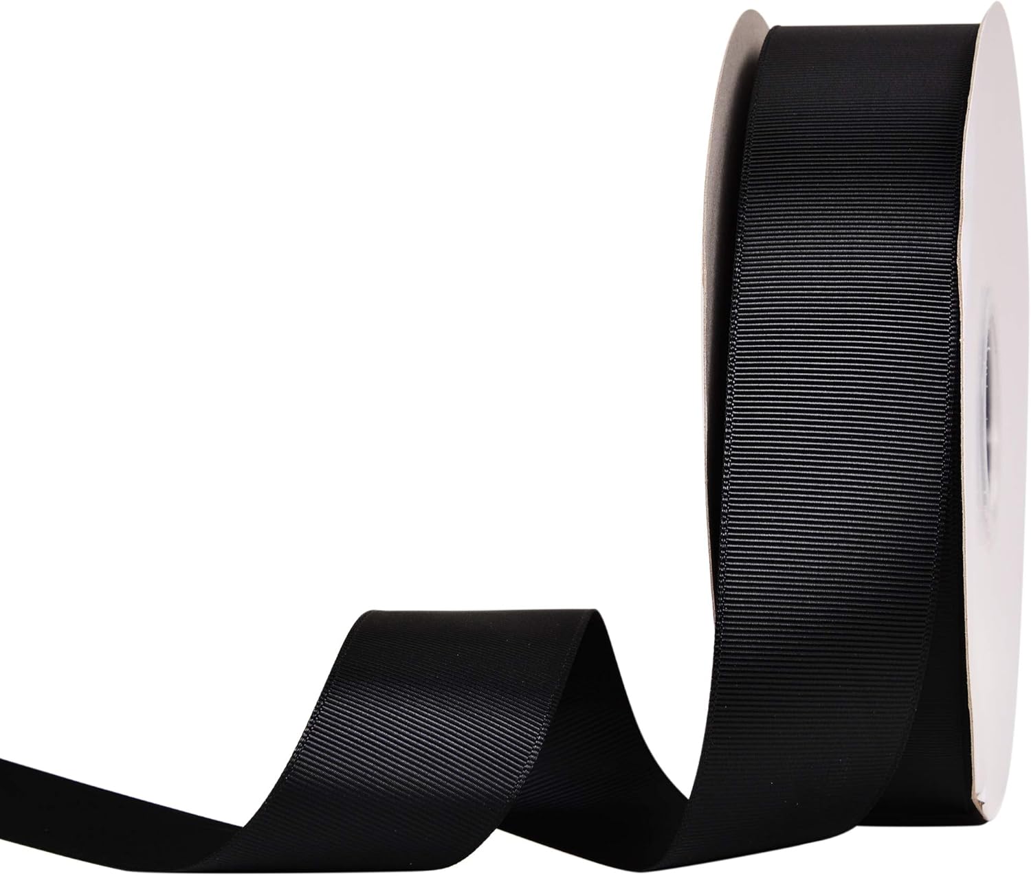 Black Grosgrain Ribbon 1 1/2 inch 50 Yards Black Ribbon for Gift Package Wrapping Floral Design Crafting Party Wedding Decorations