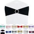 Spandex Chair Sashes Bands 50PCS Stretch Chair Ties Bows with Buckle Slider for Wedding Party Banquet Decoration (Black)…