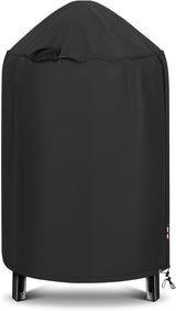 Round Smoker Cover 30 Inch, Heavy Duty Waterproof Charcoal Kettle BBQ Grill Cover, Fade Resistant Barrel Protector, Fits Weber Char-Griller Akorn Kamado and More, 30" Dia x 36" H