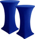 Cocktail Table Covers, 2 Pack - Fitted Stretch Spandex Square Corners Cocktail Tablecloths (Royal Blue, Fit for 30"-32" Diameter x 43" Height Tables)