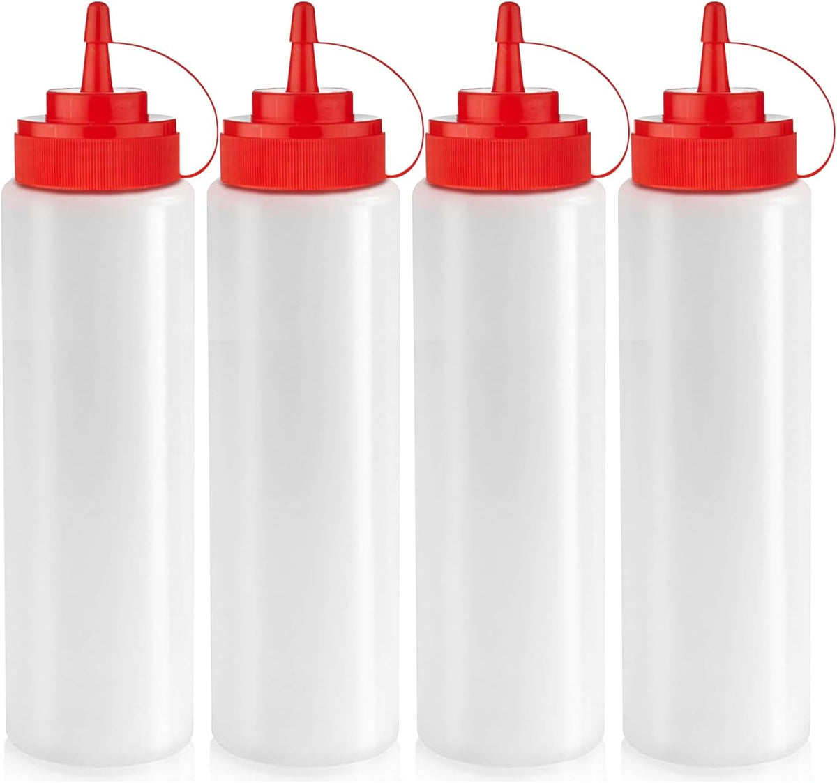24 oz Large Condiment Squeeze Bottles for Sauces - Leak Proof - 4 Pack (XL)