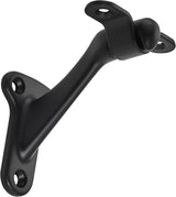 6 Pack 3 Inch Matte Black Hand Rail Bracket Heavy Duty Hardware for Stairways, Home or Office Stair Support Handrail Brackets