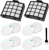 AZ2002 Vacuum Filter Replacement for Shark AZ2000 AZ2000W AZ2002 UV2500 Vertex DuoClean PowerFin Upright Vacuum, 2 Post-Motor Filters, 4 Foam Felt Filters, Part# XHFAZ2000 & XFFKAZ2000