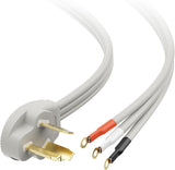 10 AWG 3 Prong Dryer Cord - 10ft, 30A / 7500W Rated, NEMA 10-30P to 3-Wire Appliance Cord, Dryer Plug 3 Prong, Gray