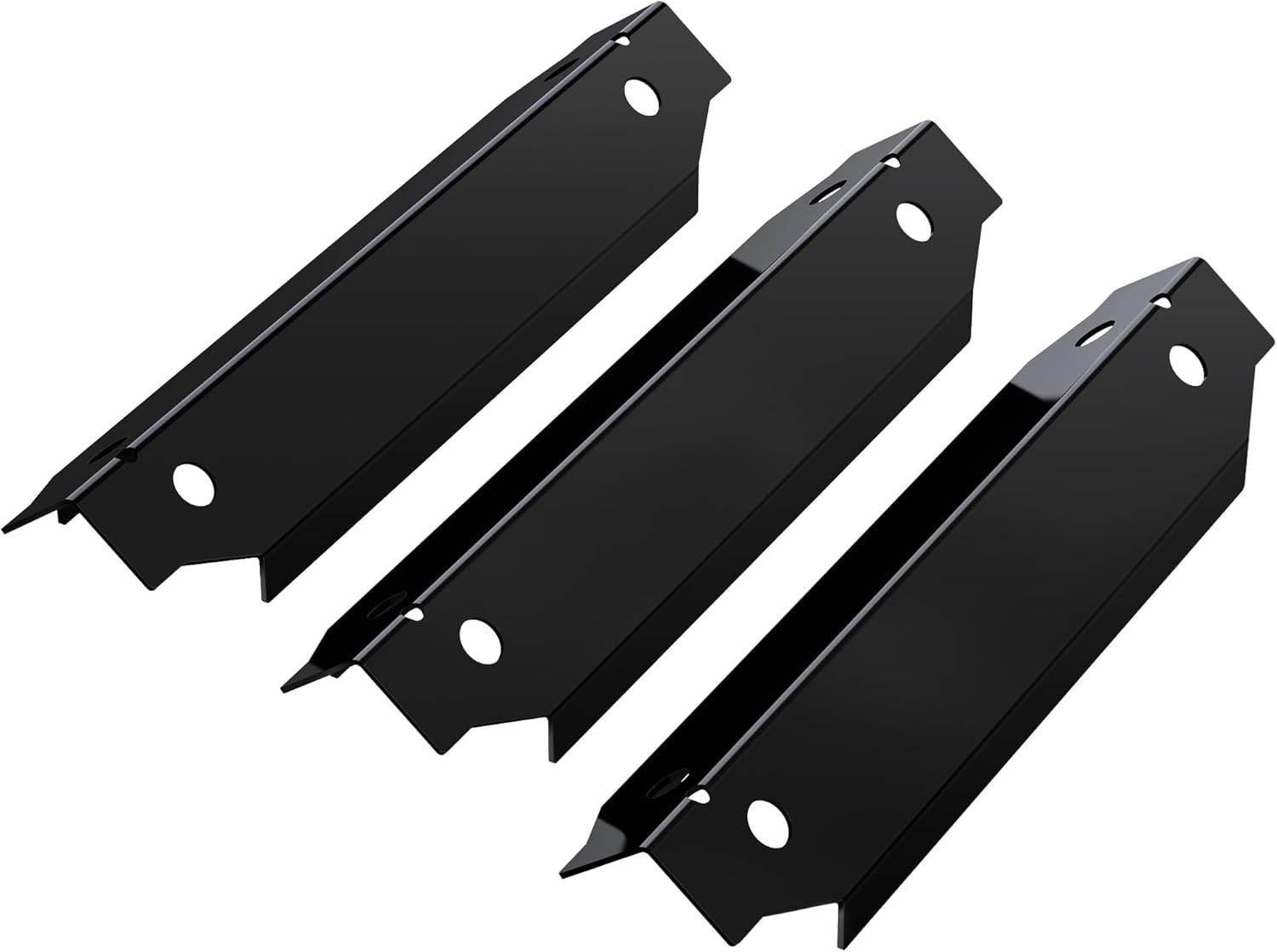 Grill Replacement Parts for Dyna-Glo 3-Burner Gas BBQ, Porcelain Grill Burner Covers, Heat Plates Shields, Flame Guards, 3 Pack