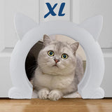 Large Cat Door Interior Door, XL Indoor Cat Door, Pet Doors for Cats, Kitties and Small Dogs (White)