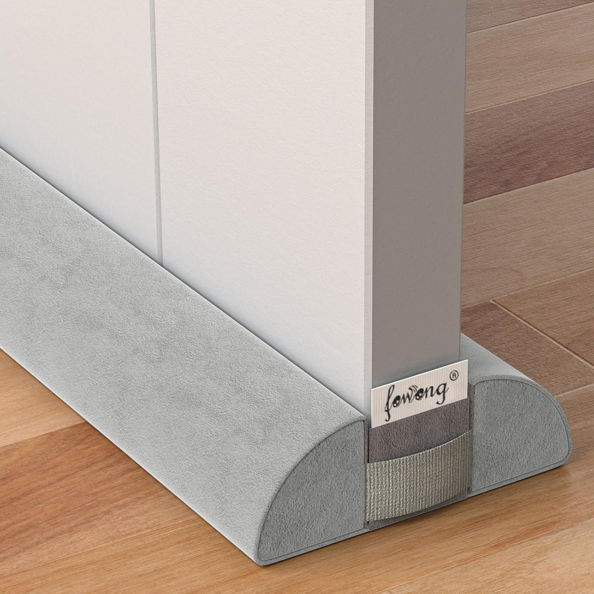 Door Draft Stopper 36" Adjustable Under Door Draft Stopper Soundproofing 30 Inch to 36 Inch Triangle Noise Blocker Seal Large Gap up to 1.7", Easy to Install Grey