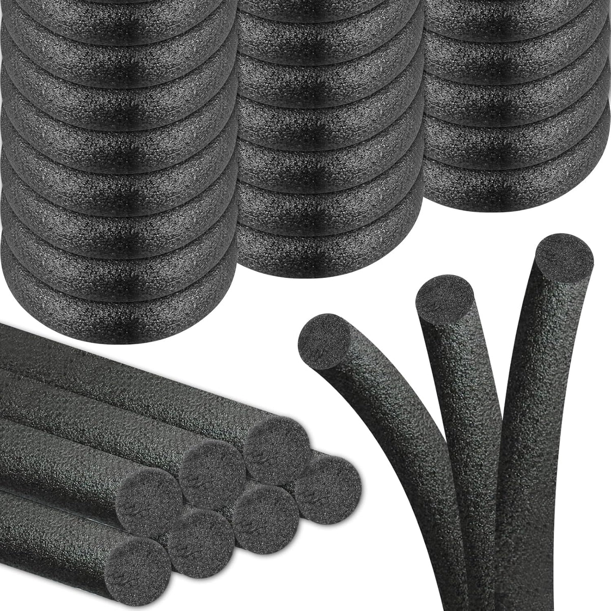 Foam Backer Rod for Gaps Concrete Crack Filler Joints Foam Gap Filler Caulk Saver Backing Rod Filler Rope Concrete Joint Filler (2 Inch x 6.5 Feet)