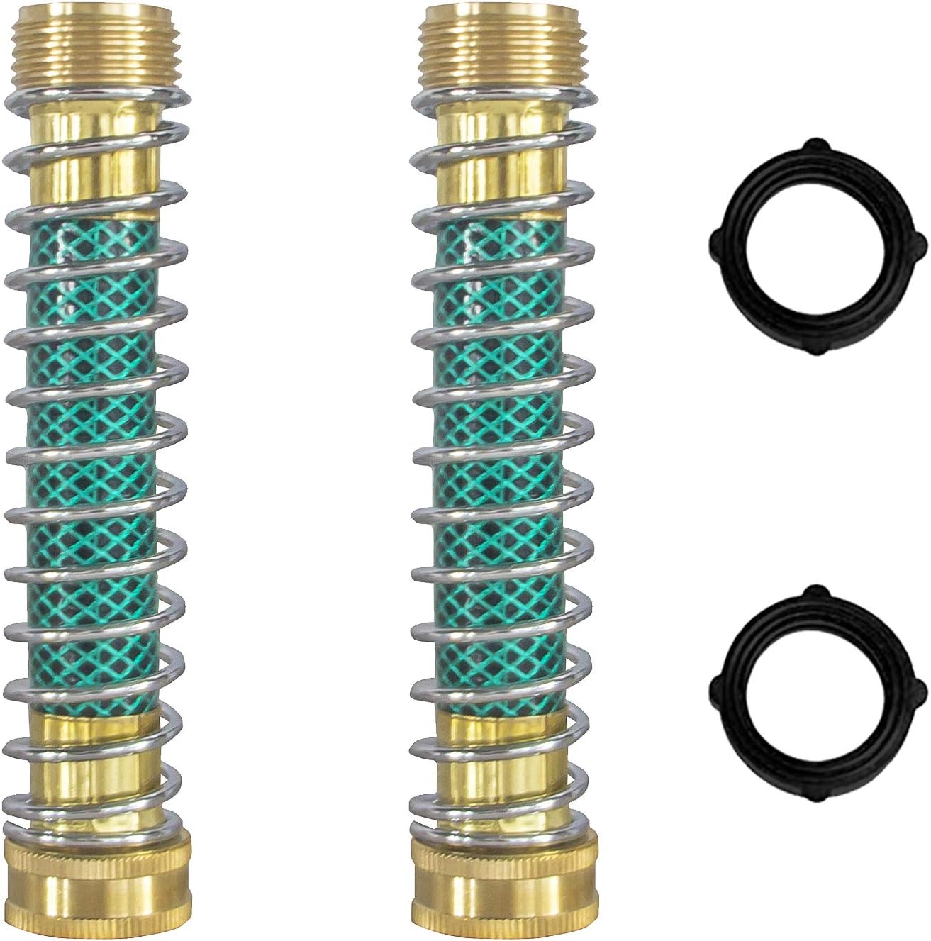 Garden Hose Protector, Hose Extension Adapter with Coil Spring, 2 Pack