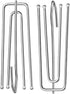 Curtain Pleat Hooks,  60pcs Stainless Steel 4 Prongs Drapery Hooks for Window Door Bathroom Curtain (2.7inches*1.3inches)