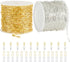 2 Rolls Paperclip Chain for Jewelry Making 32.8 Feet Jewelry Chain Links Silver and Gold Chains Bulk with Lobster Clasps and Jump Rings for DIY Craft Finding Jewelry Making Supplies