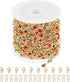 16.4 Feet/5M Gold Necklace Chains for Jewelry Making Colorful Rhinestone Beaded Chain Bulk Brass Chains Roll with Jump Rings Lobster Clasps for Jewelry Craft Making